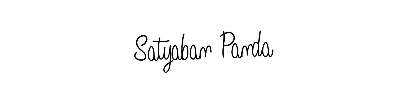 Use a signature maker to create a handwritten signature online. With this signature software, you can design (Angelique-Rose-font-FFP) your own signature for name Satyaban Panda. Satyaban Panda signature style 5 images and pictures png