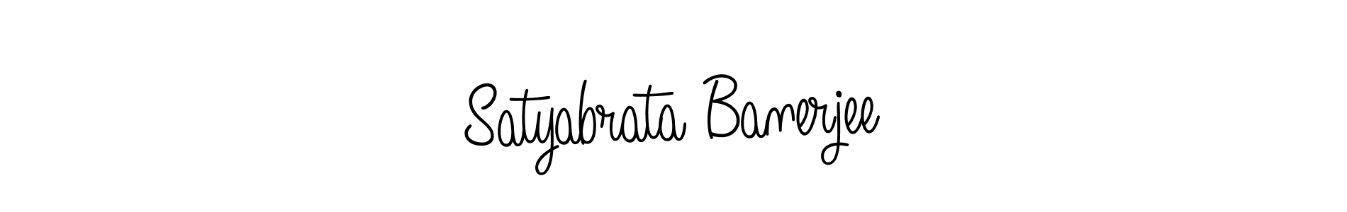 You should practise on your own different ways (Angelique-Rose-font-FFP) to write your name (Satyabrata Banerjee) in signature. don't let someone else do it for you. Satyabrata Banerjee signature style 5 images and pictures png