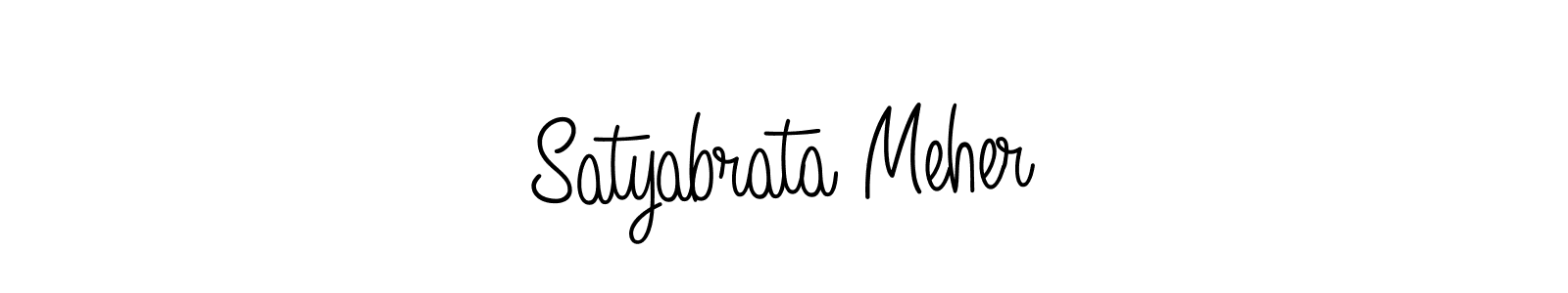 The best way (Angelique-Rose-font-FFP) to make a short signature is to pick only two or three words in your name. The name Satyabrata Meher include a total of six letters. For converting this name. Satyabrata Meher signature style 5 images and pictures png