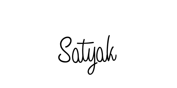 You should practise on your own different ways (Angelique-Rose-font-FFP) to write your name (Satyak) in signature. don't let someone else do it for you. Satyak signature style 5 images and pictures png