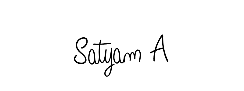 How to make Satyam A signature? Angelique-Rose-font-FFP is a professional autograph style. Create handwritten signature for Satyam A name. Satyam A signature style 5 images and pictures png