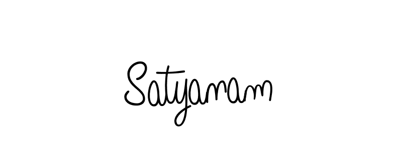 How to make Satyanam name signature. Use Angelique-Rose-font-FFP style for creating short signs online. This is the latest handwritten sign. Satyanam signature style 5 images and pictures png