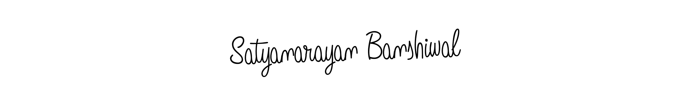 Make a beautiful signature design for name Satyanarayan Banshiwal. With this signature (Angelique-Rose-font-FFP) style, you can create a handwritten signature for free. Satyanarayan Banshiwal signature style 5 images and pictures png