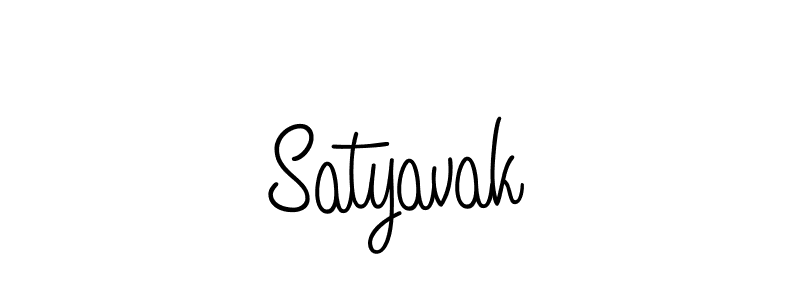 Use a signature maker to create a handwritten signature online. With this signature software, you can design (Angelique-Rose-font-FFP) your own signature for name Satyavak. Satyavak signature style 5 images and pictures png