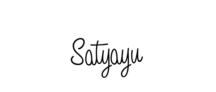 Use a signature maker to create a handwritten signature online. With this signature software, you can design (Angelique-Rose-font-FFP) your own signature for name Satyayu. Satyayu signature style 5 images and pictures png