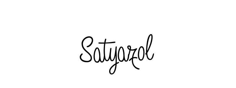You should practise on your own different ways (Angelique-Rose-font-FFP) to write your name (Satyazol) in signature. don't let someone else do it for you. Satyazol signature style 5 images and pictures png