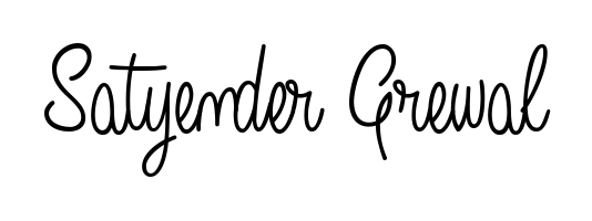 Get an exclusive digital autograph for Satyender Grewal. The Angelique-Rose-font-FFP typeface captures the charm of real penmanship on paper. Satyender Grewal signature style 5 images and pictures png
