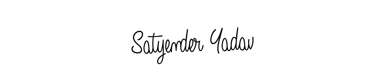 The best way (Angelique-Rose-font-FFP) to make a short signature is to pick only two or three words in your name. The name Satyender Yadav include a total of six letters. For converting this name. Satyender Yadav signature style 5 images and pictures png