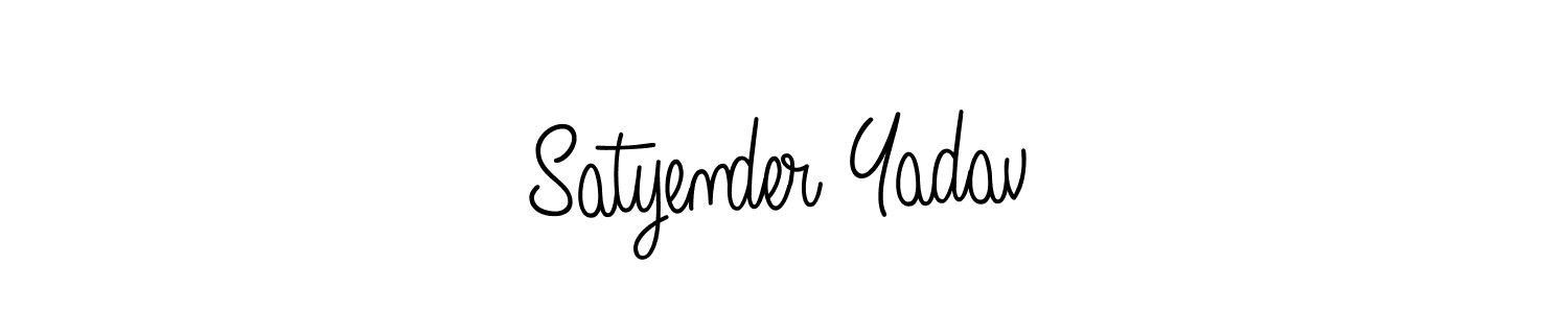 The best way (Angelique-Rose-font-FFP) to make a short signature is to pick only two or three words in your name. The name Satyender Yadav include a total of six letters. For converting this name. Satyender Yadav signature style 5 images and pictures png