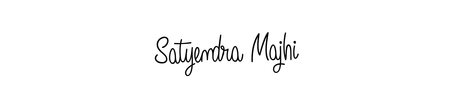 You should practise on your own different ways (Angelique-Rose-font-FFP) to write your name (Satyendra Majhi) in signature. don't let someone else do it for you. Satyendra Majhi signature style 5 images and pictures png