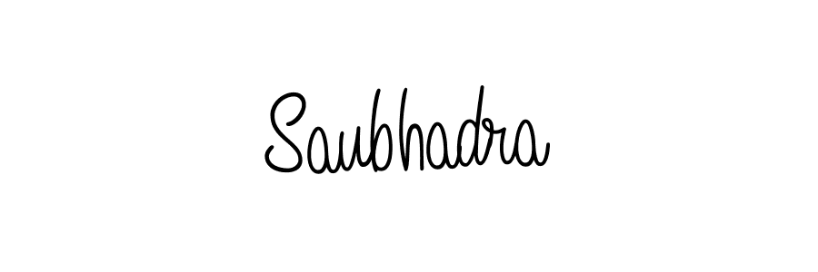 Make a beautiful signature design for name Saubhadra. With this signature (Angelique-Rose-font-FFP) style, you can create a handwritten signature for free. Saubhadra signature style 5 images and pictures png