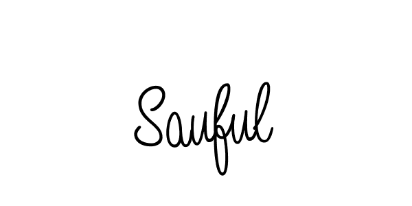 You should practise on your own different ways (Angelique-Rose-font-FFP) to write your name (Sauful) in signature. don't let someone else do it for you. Sauful signature style 5 images and pictures png