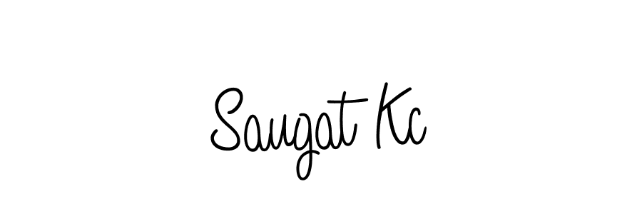 The best way (Angelique-Rose-font-FFP) to make a short signature is to pick only two or three words in your name. The name Saugat Kc include a total of six letters. For converting this name. Saugat Kc signature style 5 images and pictures png