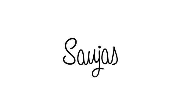 Saujas stylish signature style. Best Handwritten Sign (Angelique-Rose-font-FFP) for my name. Handwritten Signature Collection Ideas for my name Saujas. Saujas signature style 5 images and pictures png