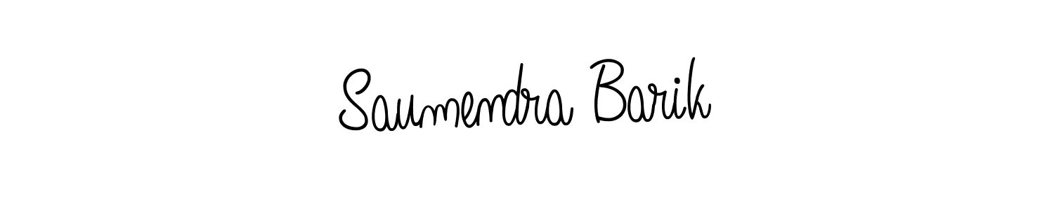 Saumendra Barik stylish signature style. Best Handwritten Sign (Angelique-Rose-font-FFP) for my name. Handwritten Signature Collection Ideas for my name Saumendra Barik. Saumendra Barik signature style 5 images and pictures png