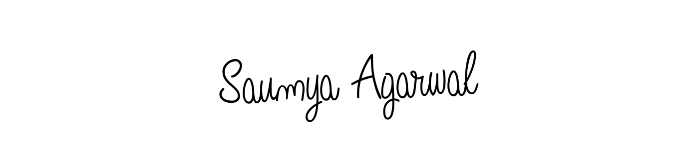 Saumya Agarwal stylish signature style. Best Handwritten Sign (Angelique-Rose-font-FFP) for my name. Handwritten Signature Collection Ideas for my name Saumya Agarwal. Saumya Agarwal signature style 5 images and pictures png