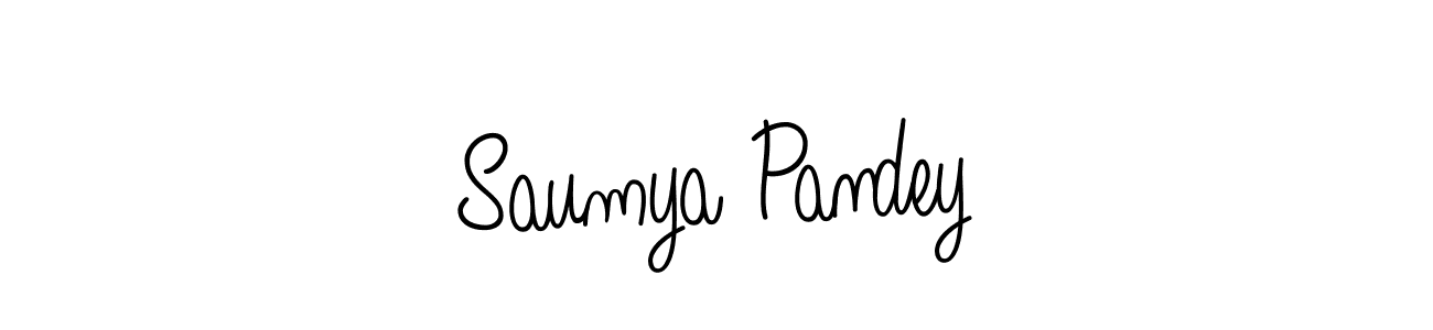 Make a beautiful signature design for name Saumya Pandey. With this signature (Angelique-Rose-font-FFP) style, you can create a handwritten signature for free. Saumya Pandey signature style 5 images and pictures png