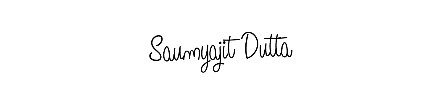 Make a beautiful signature design for name Saumyajit Dutta. With this signature (Angelique-Rose-font-FFP) style, you can create a handwritten signature for free. Saumyajit Dutta signature style 5 images and pictures png