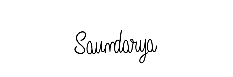 Use a signature maker to create a handwritten signature online. With this signature software, you can design (Angelique-Rose-font-FFP) your own signature for name Saundarya. Saundarya signature style 5 images and pictures png