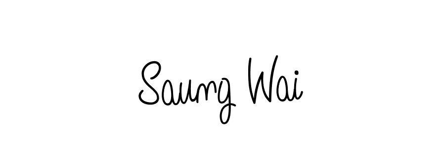 if you are searching for the best signature style for your name Saung Wai. so please give up your signature search. here we have designed multiple signature styles  using Angelique-Rose-font-FFP. Saung Wai signature style 5 images and pictures png