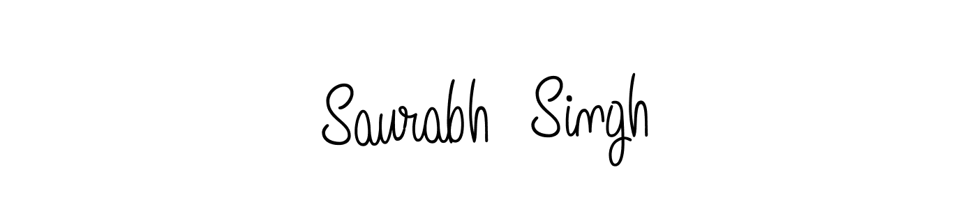 How to make Saurabh  Singh name signature. Use Angelique-Rose-font-FFP style for creating short signs online. This is the latest handwritten sign. Saurabh  Singh signature style 5 images and pictures png