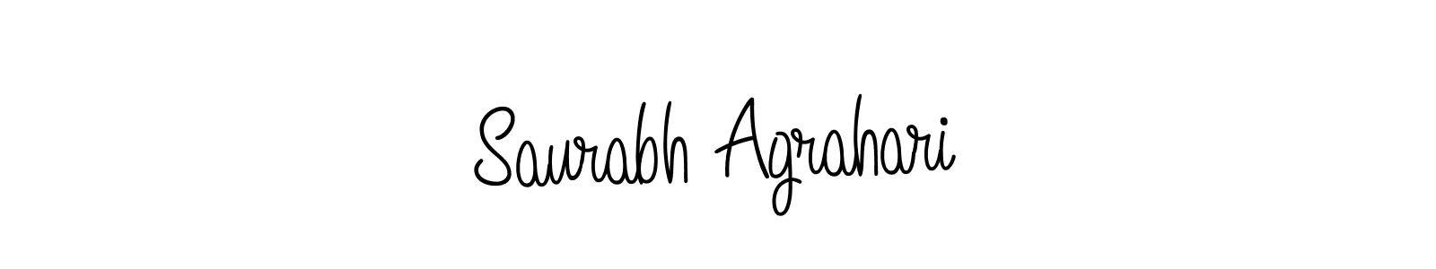 Use a signature maker to create a handwritten signature online. With this signature software, you can design (Angelique-Rose-font-FFP) your own signature for name Saurabh Agrahari. Saurabh Agrahari signature style 5 images and pictures png