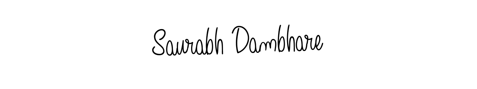 Make a beautiful signature design for name Saurabh Dambhare. With this signature (Angelique-Rose-font-FFP) style, you can create a handwritten signature for free. Saurabh Dambhare signature style 5 images and pictures png