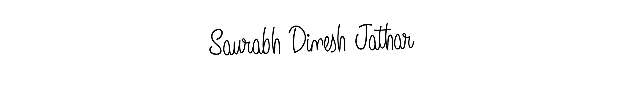 Use a signature maker to create a handwritten signature online. With this signature software, you can design (Angelique-Rose-font-FFP) your own signature for name Saurabh Dinesh Jathar. Saurabh Dinesh Jathar signature style 5 images and pictures png