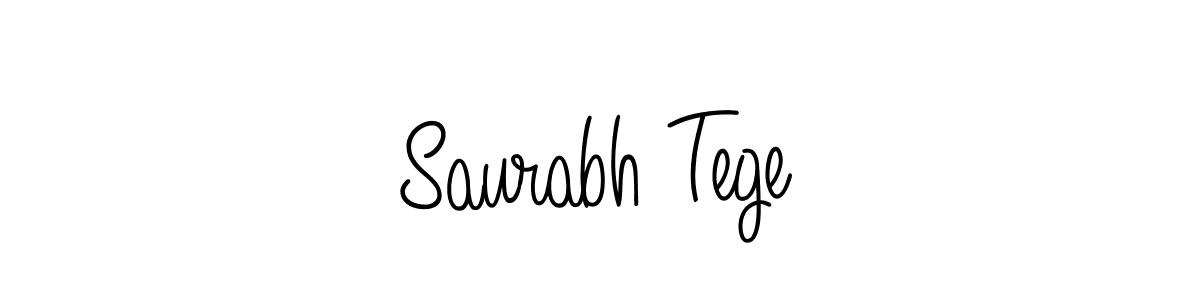 Use a signature maker to create a handwritten signature online. With this signature software, you can design (Angelique-Rose-font-FFP) your own signature for name Saurabh Tege. Saurabh Tege signature style 5 images and pictures png