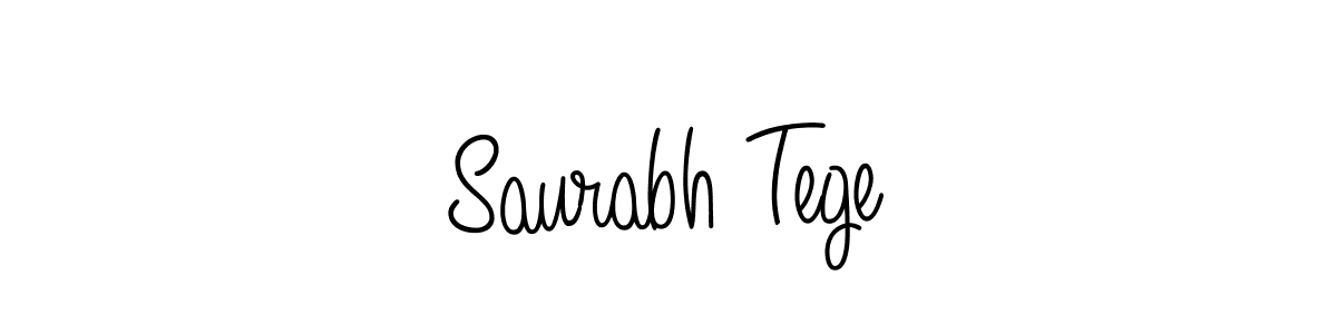 Use a signature maker to create a handwritten signature online. With this signature software, you can design (Angelique-Rose-font-FFP) your own signature for name Saurabh Tege. Saurabh Tege signature style 5 images and pictures png