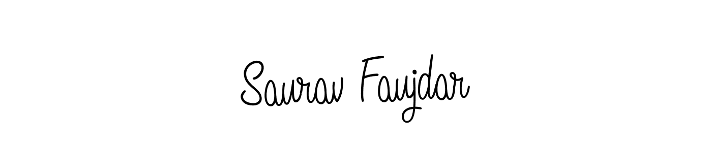 How to make Saurav Faujdar signature? Angelique-Rose-font-FFP is a professional autograph style. Create handwritten signature for Saurav Faujdar name. Saurav Faujdar signature style 5 images and pictures png