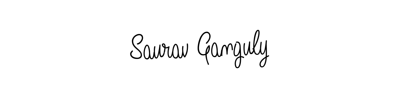 Use a signature maker to create a handwritten signature online. With this signature software, you can design (Angelique-Rose-font-FFP) your own signature for name Saurav Ganguly. Saurav Ganguly signature style 5 images and pictures png