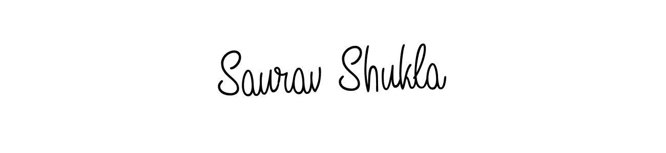 The best way (Angelique-Rose-font-FFP) to make a short signature is to pick only two or three words in your name. The name Saurav Shukla include a total of six letters. For converting this name. Saurav Shukla signature style 5 images and pictures png