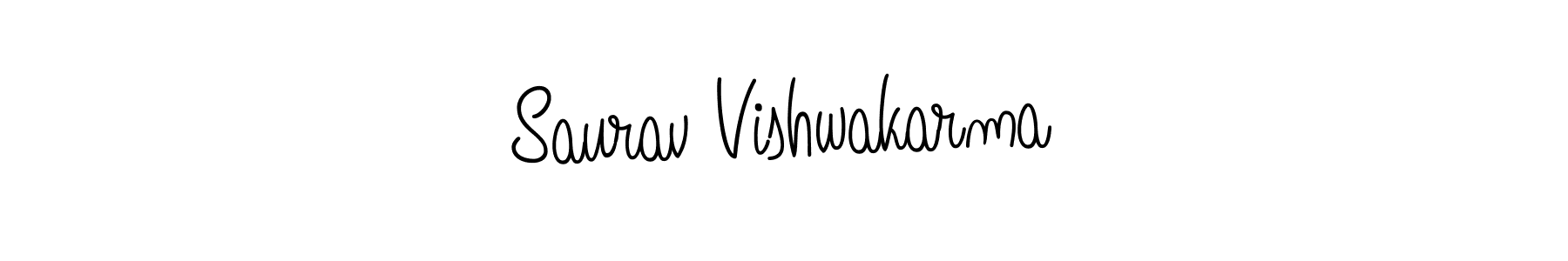 Use a signature maker to create a handwritten signature online. With this signature software, you can design (Angelique-Rose-font-FFP) your own signature for name Saurav Vishwakarma. Saurav Vishwakarma signature style 5 images and pictures png