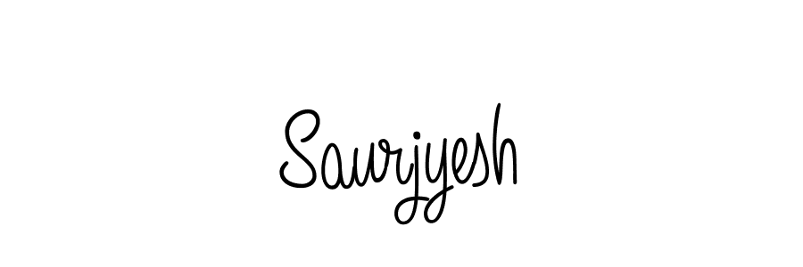 Make a beautiful signature design for name Saurjyesh. With this signature (Angelique-Rose-font-FFP) style, you can create a handwritten signature for free. Saurjyesh signature style 5 images and pictures png