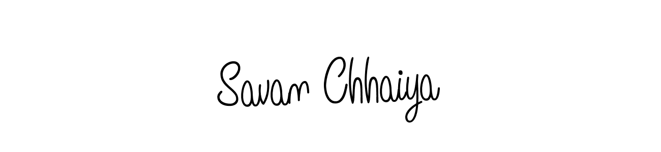 You should practise on your own different ways (Angelique-Rose-font-FFP) to write your name (Savan Chhaiya) in signature. don't let someone else do it for you. Savan Chhaiya signature style 5 images and pictures png