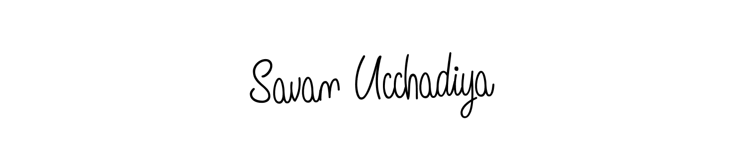 It looks lik you need a new signature style for name Savan Ucchadiya. Design unique handwritten (Angelique-Rose-font-FFP) signature with our free signature maker in just a few clicks. Savan Ucchadiya signature style 5 images and pictures png