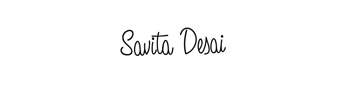 Design your own signature with our free online signature maker. With this signature software, you can create a handwritten (Angelique-Rose-font-FFP) signature for name Savita Desai. Savita Desai signature style 5 images and pictures png