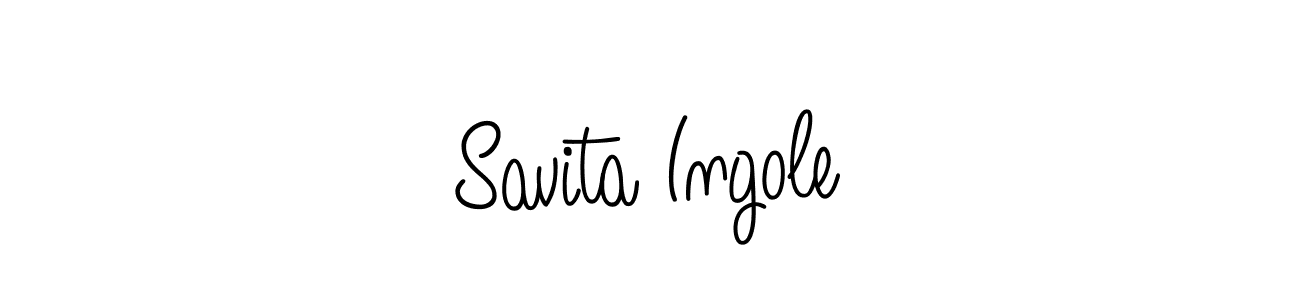 Make a beautiful signature design for name Savita Ingole. With this signature (Angelique-Rose-font-FFP) style, you can create a handwritten signature for free. Savita Ingole signature style 5 images and pictures png