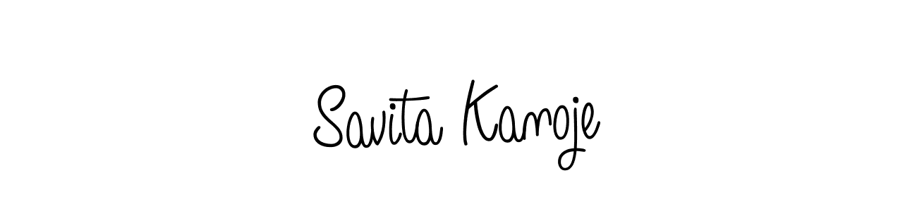 The best way (Angelique-Rose-font-FFP) to make a short signature is to pick only two or three words in your name. The name Savita Kanoje include a total of six letters. For converting this name. Savita Kanoje signature style 5 images and pictures png