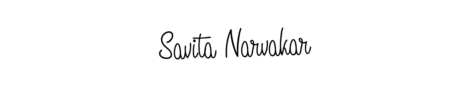 Create a beautiful signature design for name Savita Narvakar. With this signature (Angelique-Rose-font-FFP) fonts, you can make a handwritten signature for free. Savita Narvakar signature style 5 images and pictures png