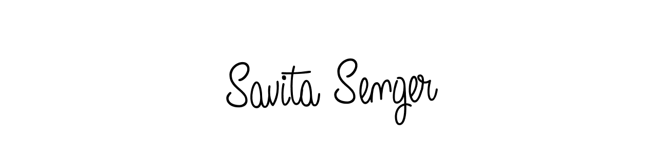You should practise on your own different ways (Angelique-Rose-font-FFP) to write your name (Savita Senger) in signature. don't let someone else do it for you. Savita Senger signature style 5 images and pictures png