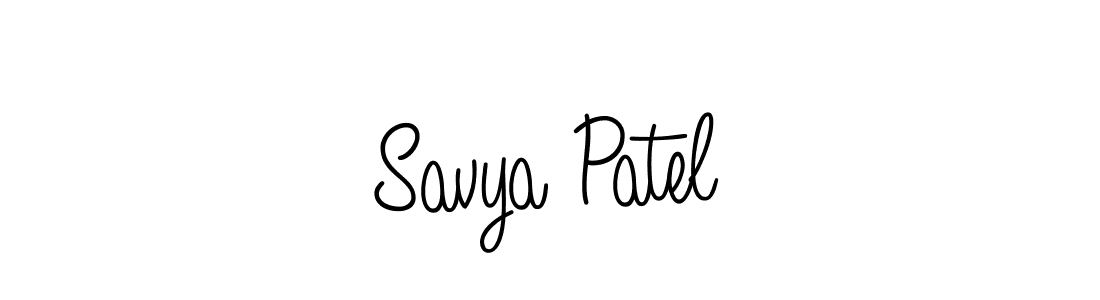 You should practise on your own different ways (Angelique-Rose-font-FFP) to write your name (Savya Patel) in signature. don't let someone else do it for you. Savya Patel signature style 5 images and pictures png