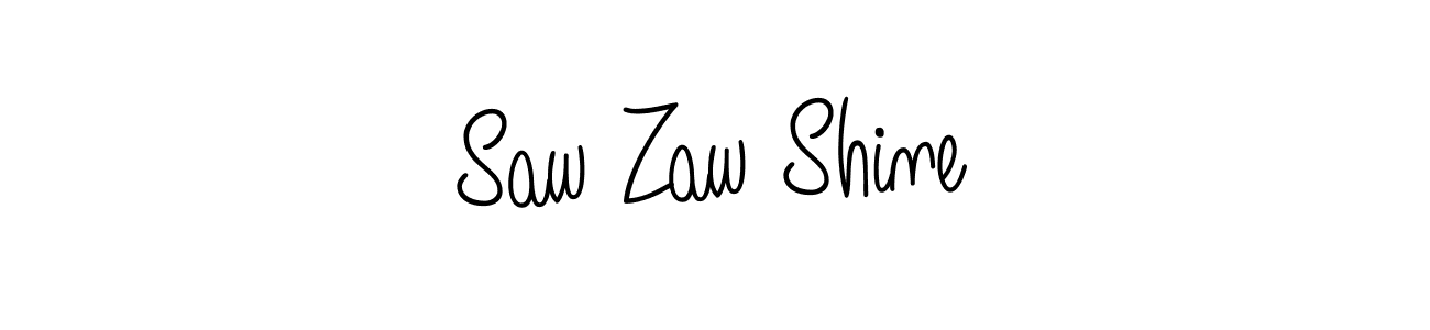 Design your own signature with our free online signature maker. With this signature software, you can create a handwritten (Angelique-Rose-font-FFP) signature for name Saw Zaw Shine. Saw Zaw Shine signature style 5 images and pictures png