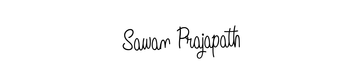 Sawan Prajapath stylish signature style. Best Handwritten Sign (Angelique-Rose-font-FFP) for my name. Handwritten Signature Collection Ideas for my name Sawan Prajapath. Sawan Prajapath signature style 5 images and pictures png