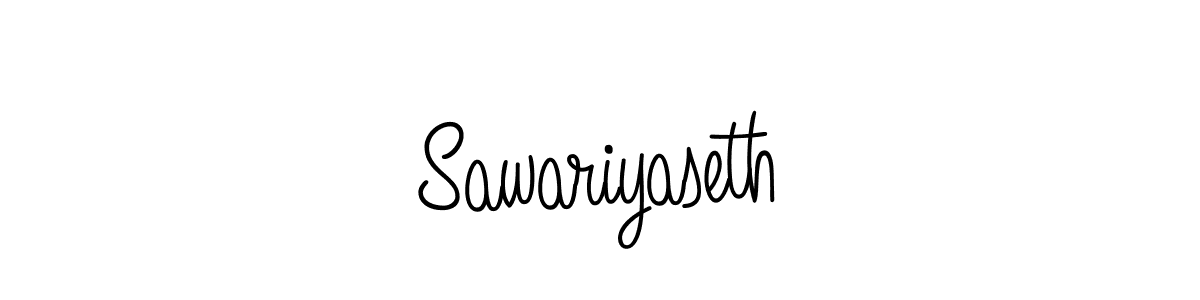 Make a beautiful signature design for name Sawariyaseth. With this signature (Angelique-Rose-font-FFP) style, you can create a handwritten signature for free. Sawariyaseth signature style 5 images and pictures png