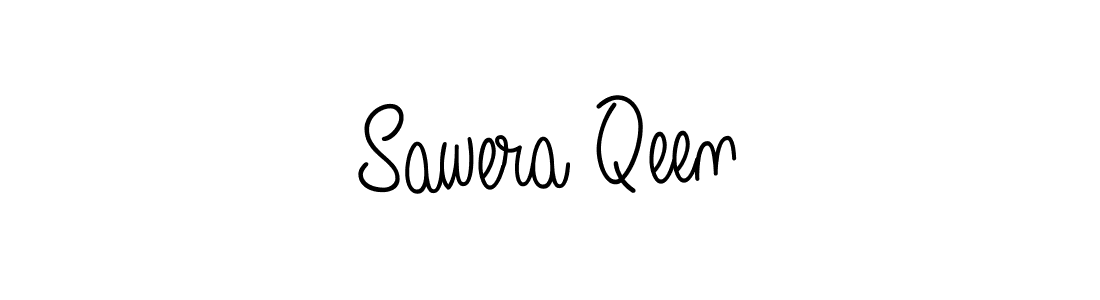 if you are searching for the best signature style for your name Sawera Qeen. so please give up your signature search. here we have designed multiple signature styles  using Angelique-Rose-font-FFP. Sawera Qeen signature style 5 images and pictures png