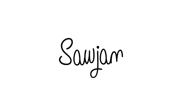 How to make Sawjan name signature. Use Angelique-Rose-font-FFP style for creating short signs online. This is the latest handwritten sign. Sawjan signature style 5 images and pictures png