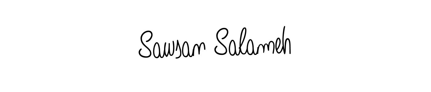 How to make Sawsan Salameh signature? Angelique-Rose-font-FFP is a professional autograph style. Create handwritten signature for Sawsan Salameh name. Sawsan Salameh signature style 5 images and pictures png