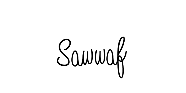 Make a beautiful signature design for name Sawwaf. With this signature (Angelique-Rose-font-FFP) style, you can create a handwritten signature for free. Sawwaf signature style 5 images and pictures png